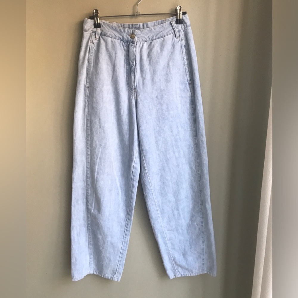 POETRY Hemp Organic Cotton Soft Blue Denim Trouser Jeans Size: 2
